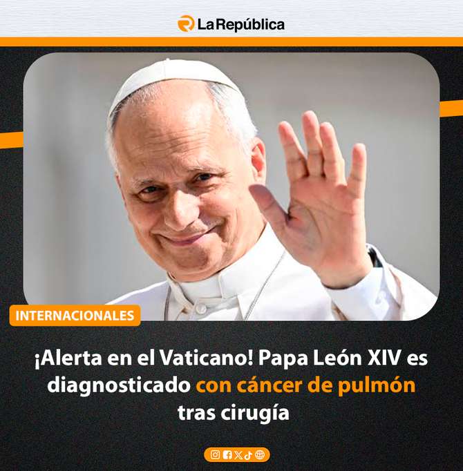 ¡Alerta en el Vaticano! Papa León XIV es diagnosticado con cáncer de pulmón tras cirugía - Cover Image